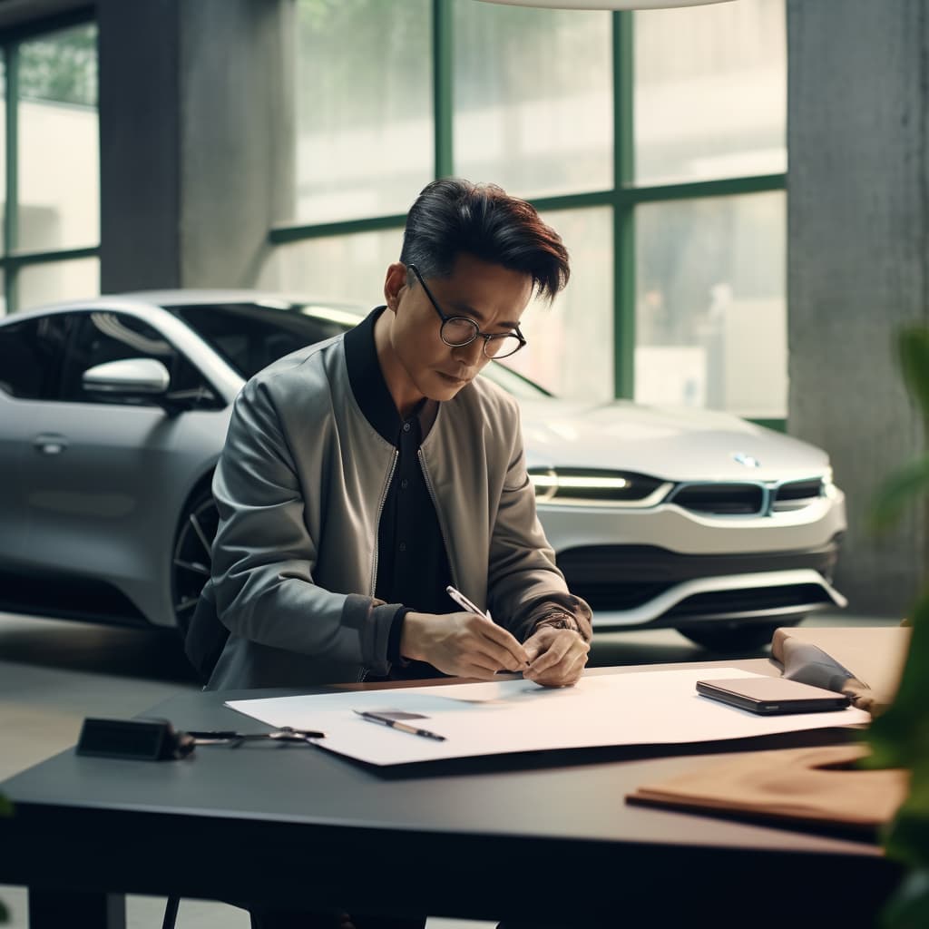 BMW EV owner in their design studio
