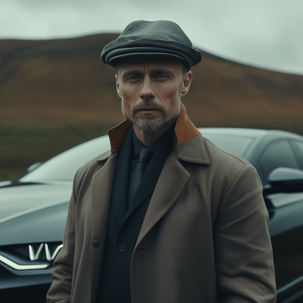 EV Fisker owner with the car behind him